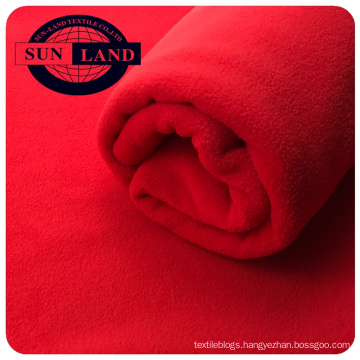 100% polyester micro anti pilling warm polar fleece two side brushed for winter clothing fabrics